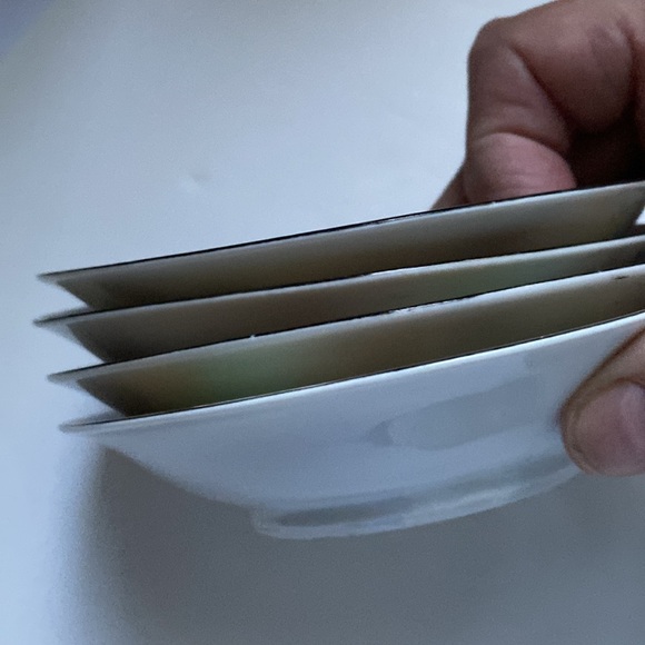 Antique Prov Saxe Germany serving bowl. And 4 individual dessert dishes - Picture 12 of 13